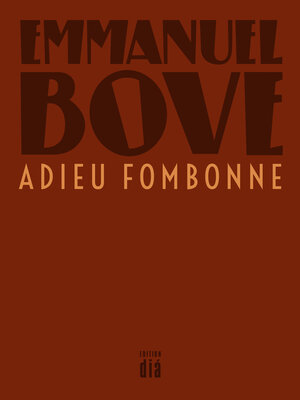cover image of Adieu Fombonne
